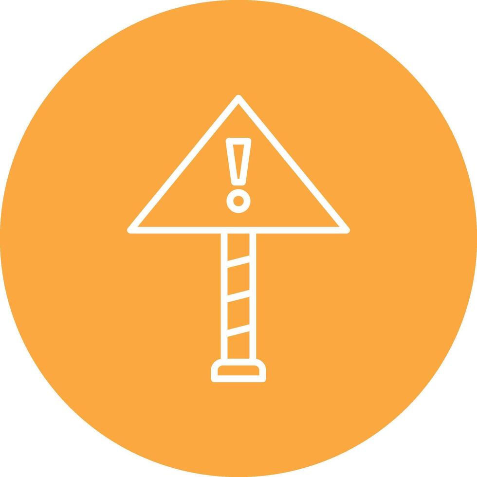 Caution Line Multi Circle Icon vector