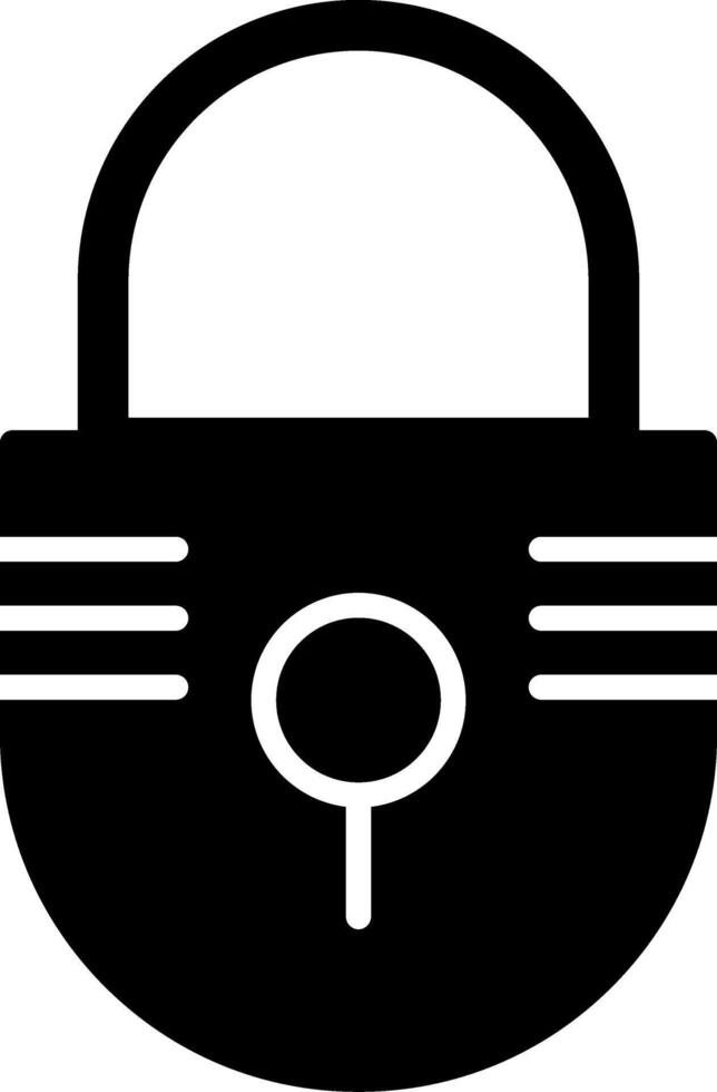 Lock Glyph Icon Design vector