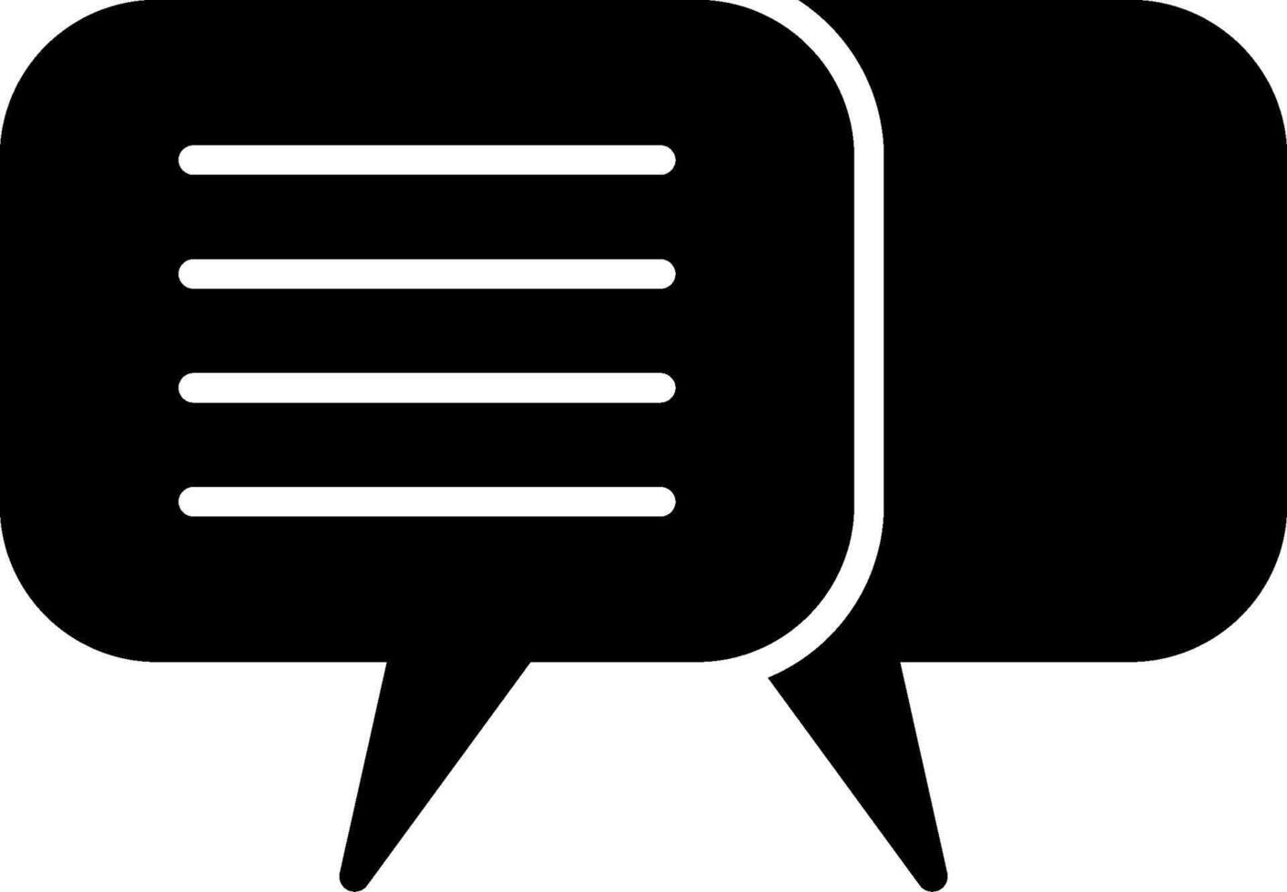Dialog Glyph Icon Design vector