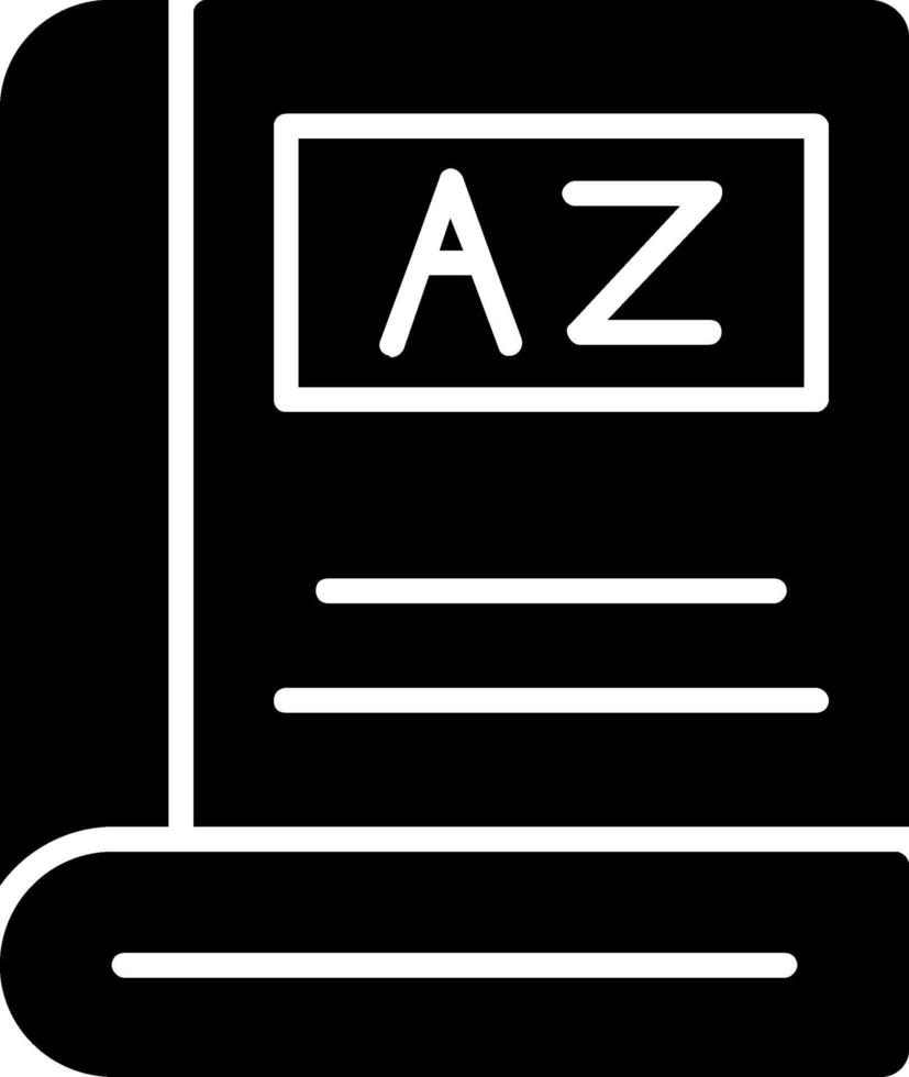 Dictionary Glyph Icon Design vector
