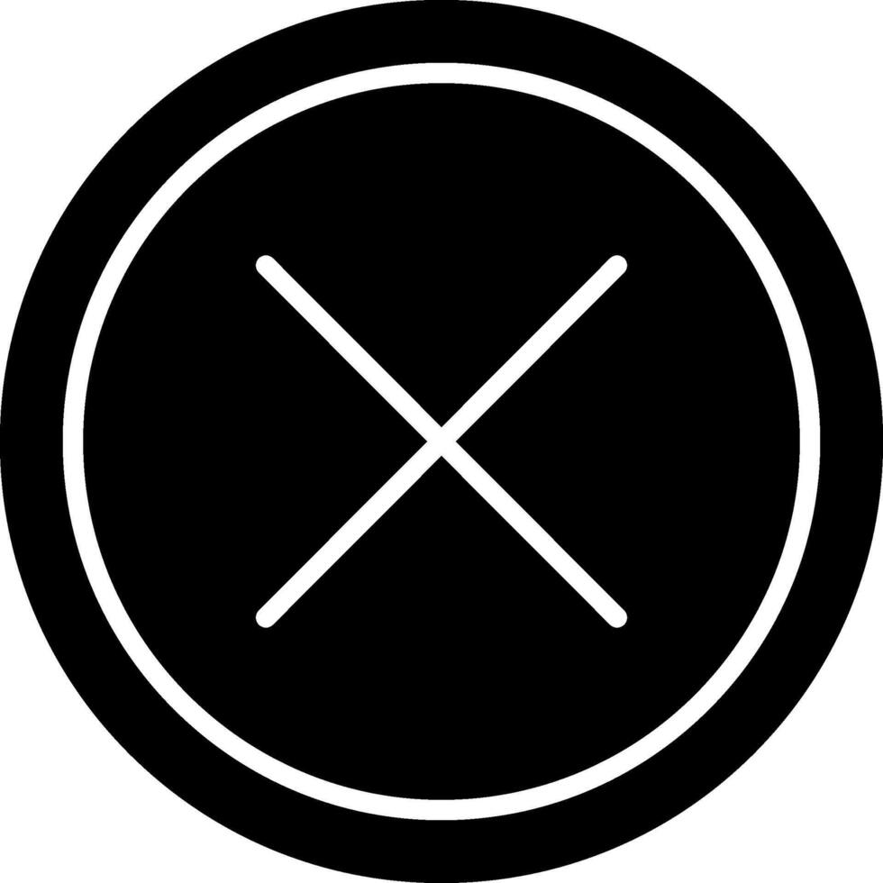 Cross Glyph Icon Design vector