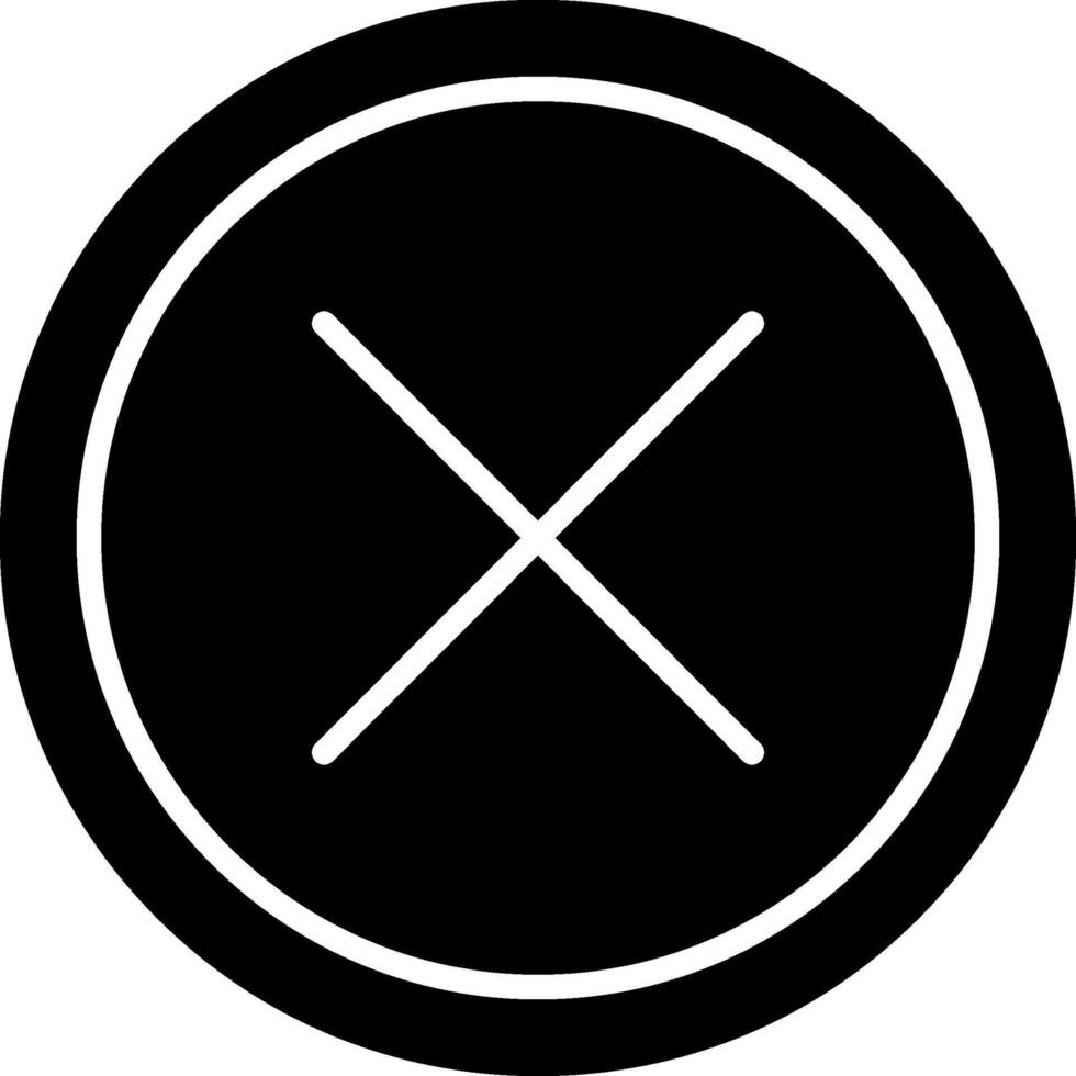 Cross Glyph Icon Design vector