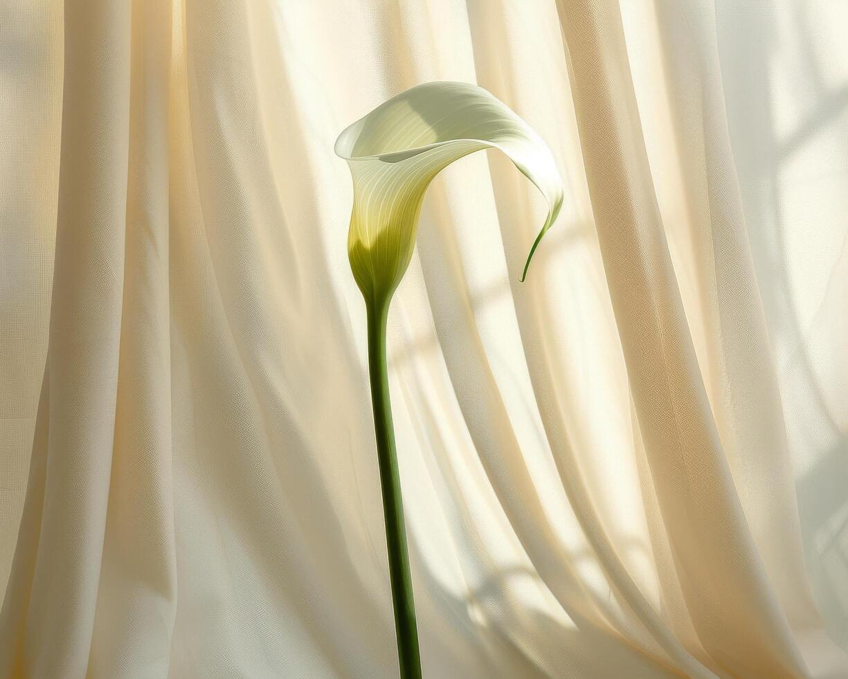 elegante soltero calla lirio retrato foto