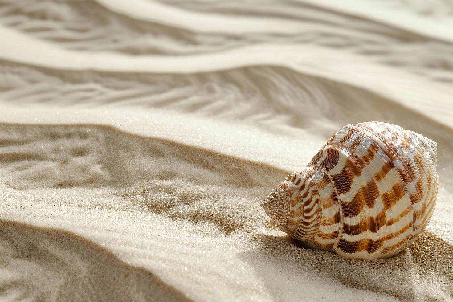 Seashell on Sandy Beach Texture photo