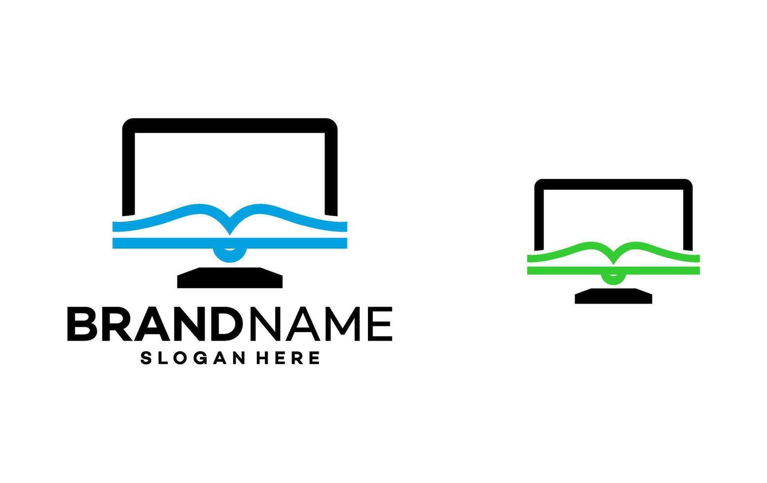 computer logo design template illustration vector