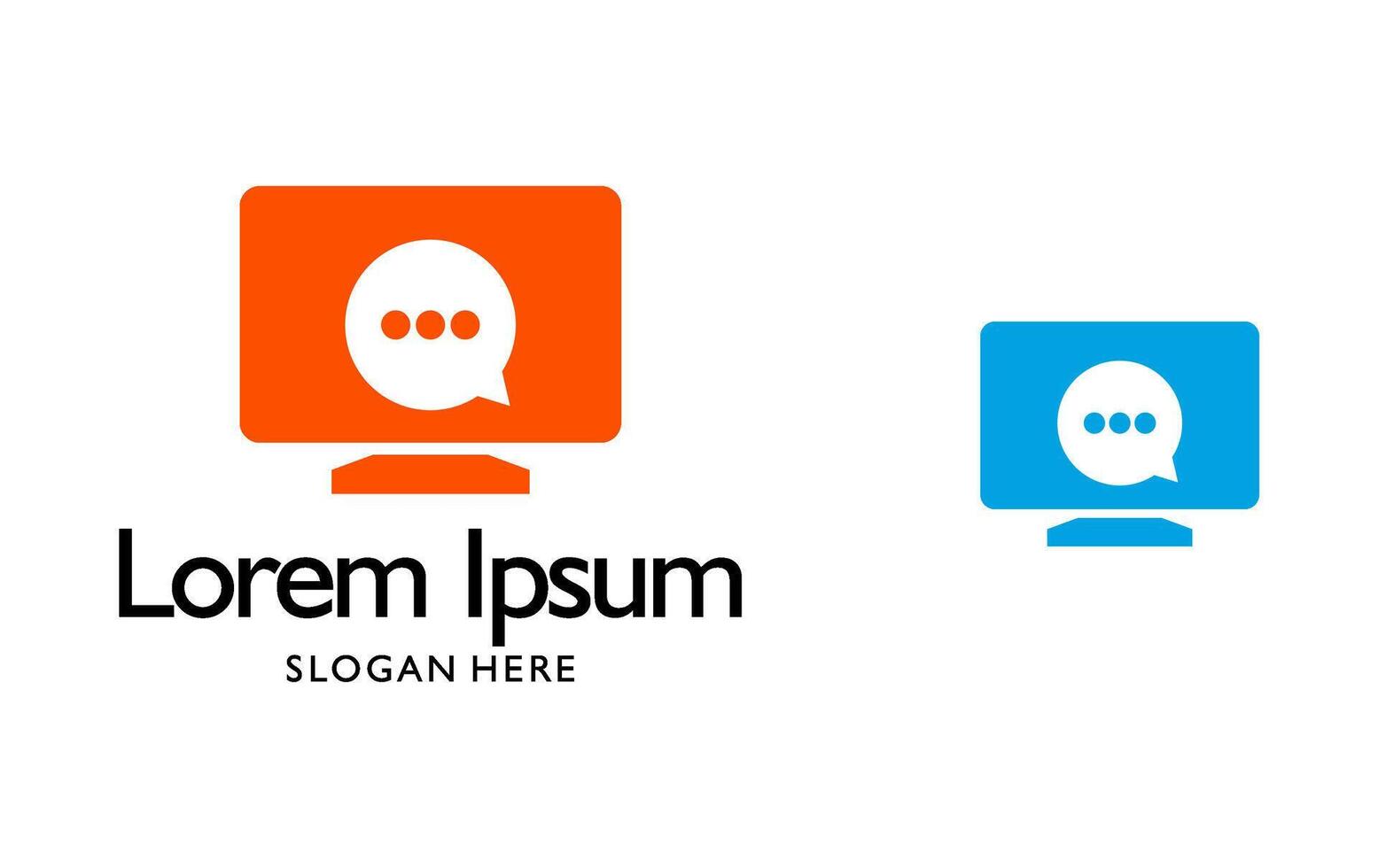 computer logo design template illustration vector