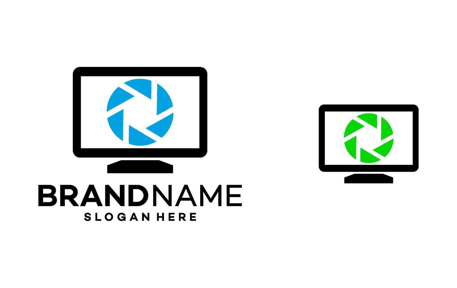 computer logo design template illustration vector