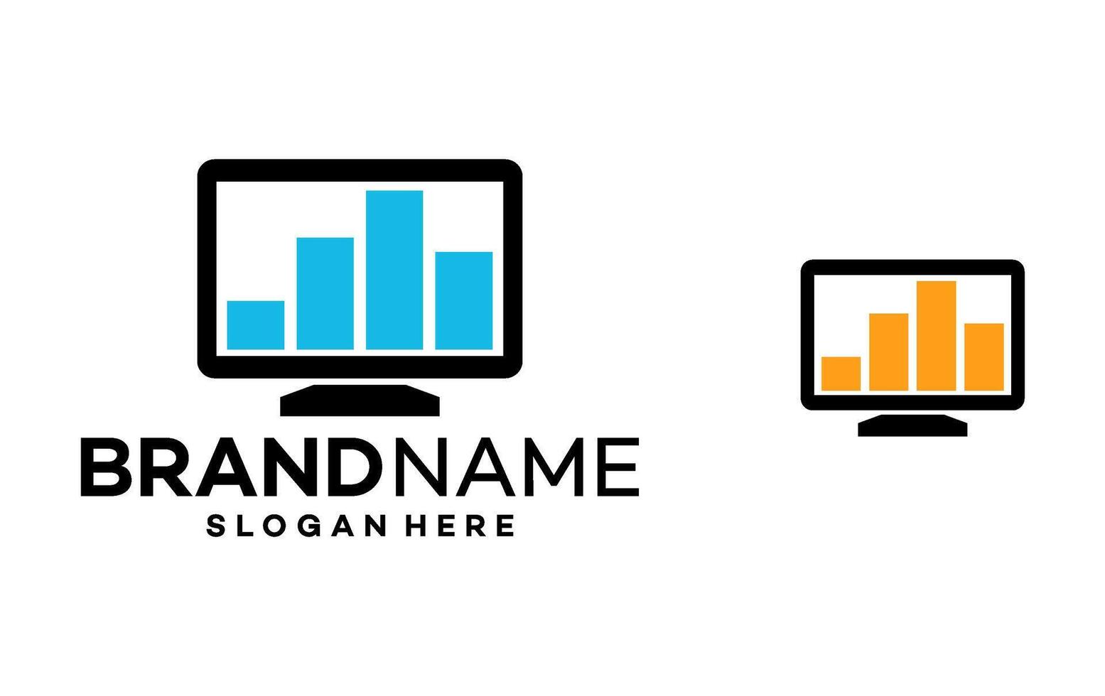 computer logo design template illustration vector