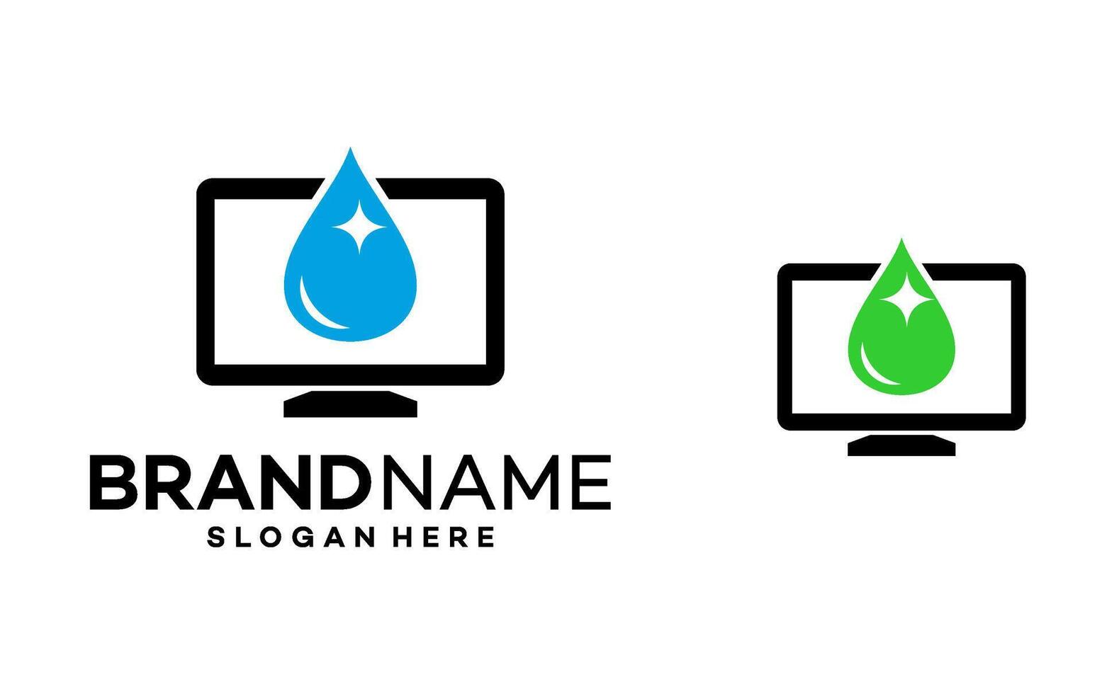 computer logo design template illustration vector