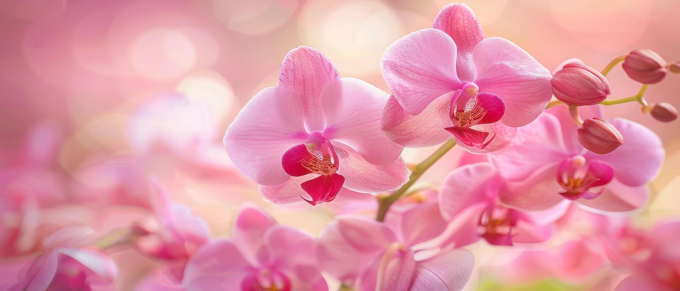 rosado orquídeas en suave ligero foto