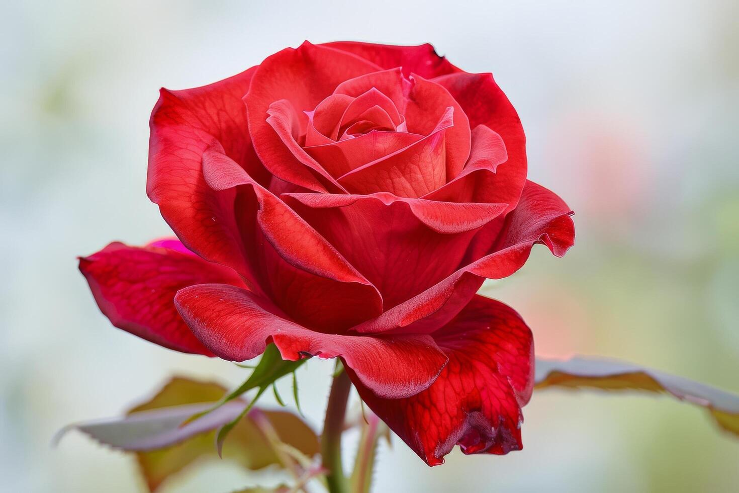 Crimson Rose in Bloom 43420241 Stock Photo at Vecteezy
