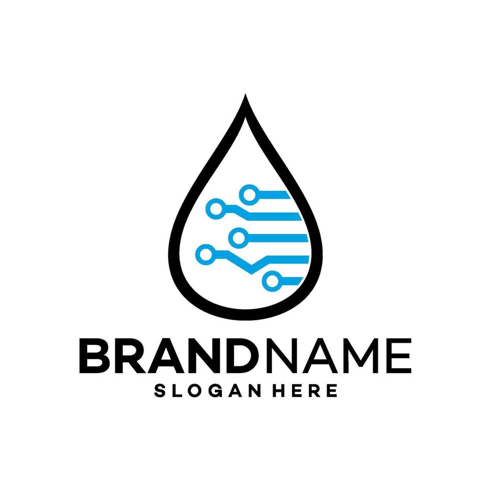 drop water logo design template illustration vector