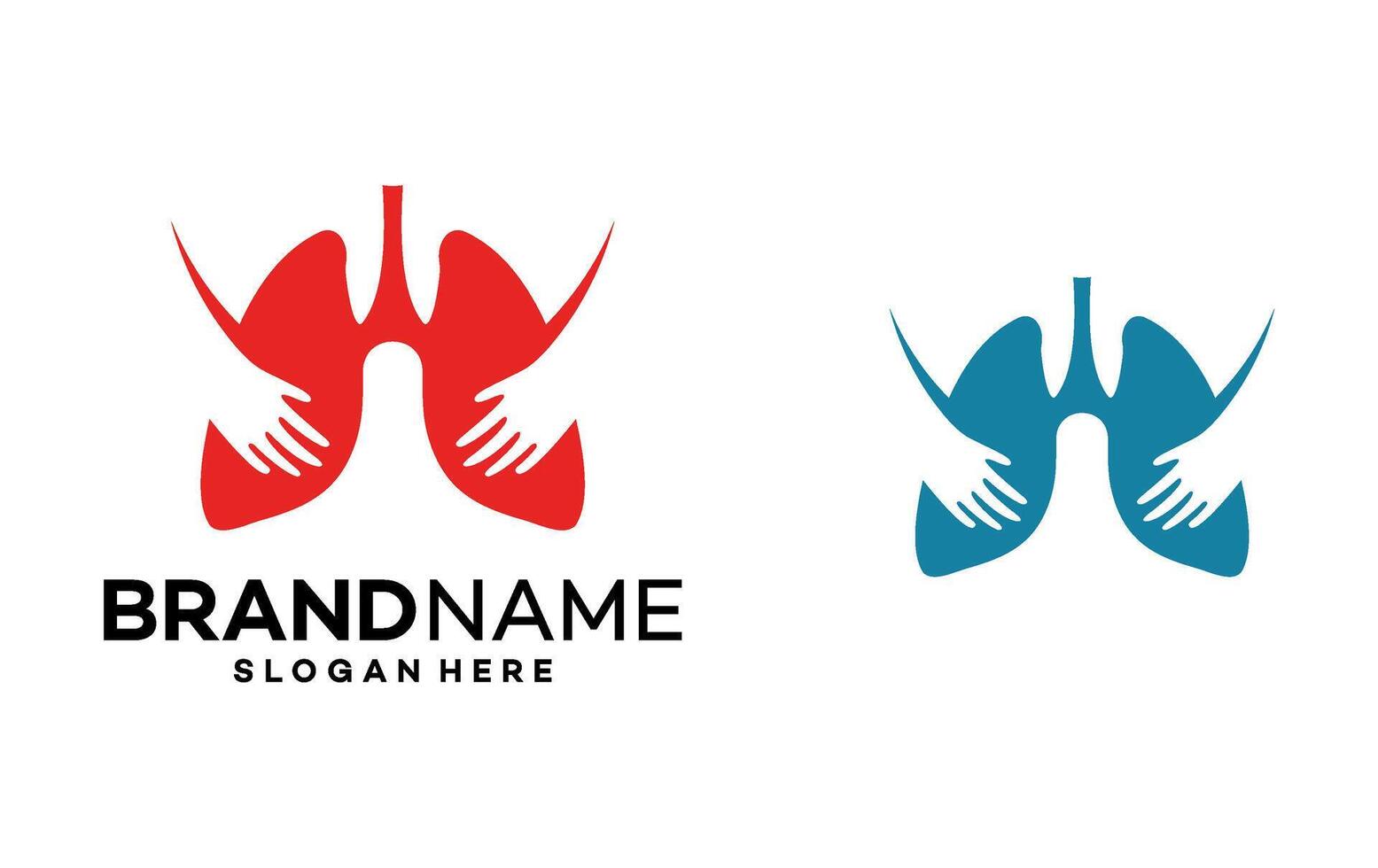 Lung For Medical And Lung Care Company Symbol vector