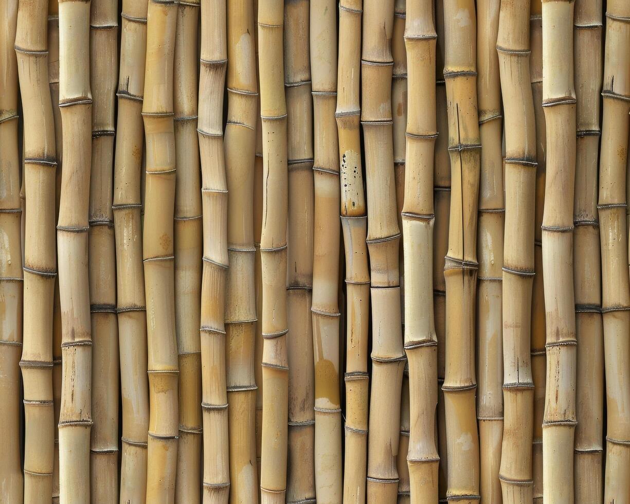 Aligned Bamboo Stalks Texture photo