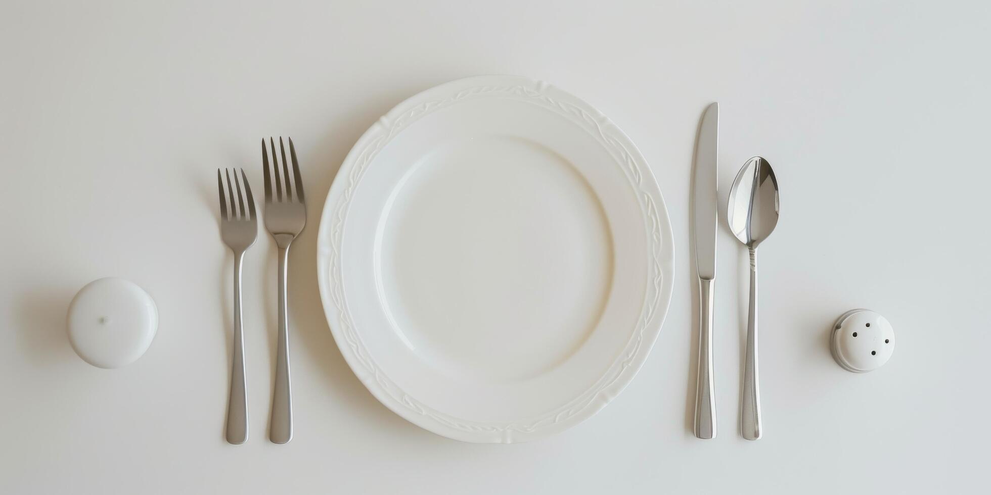 Minimalist Table Setting Concept photo