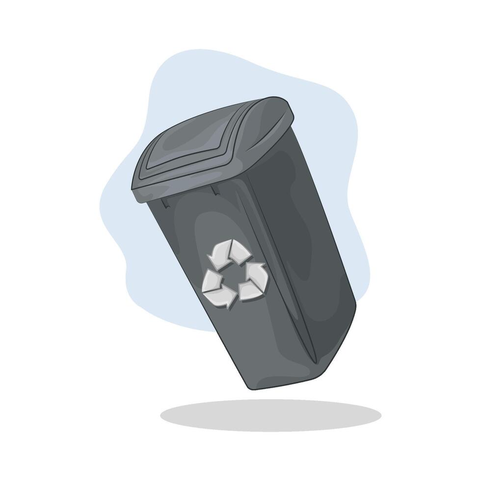 Illustration of recycle bin vector