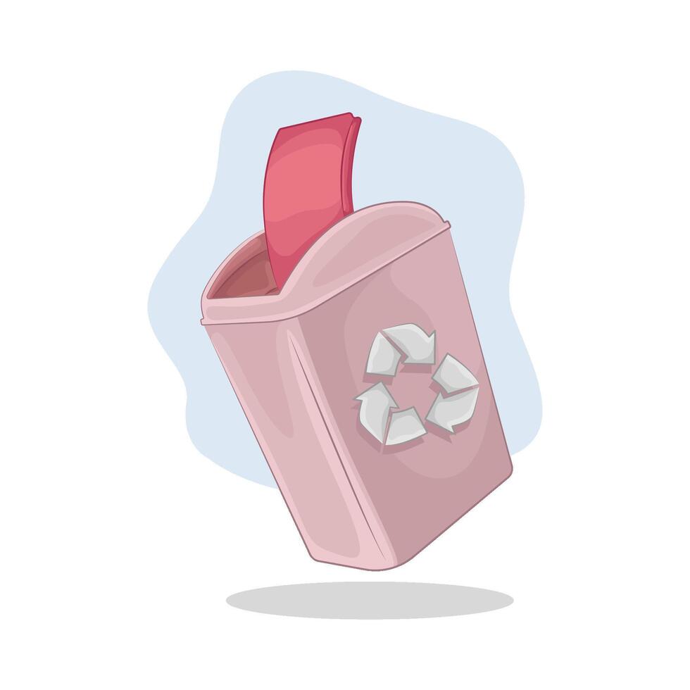 Illustration of recycle bin vector