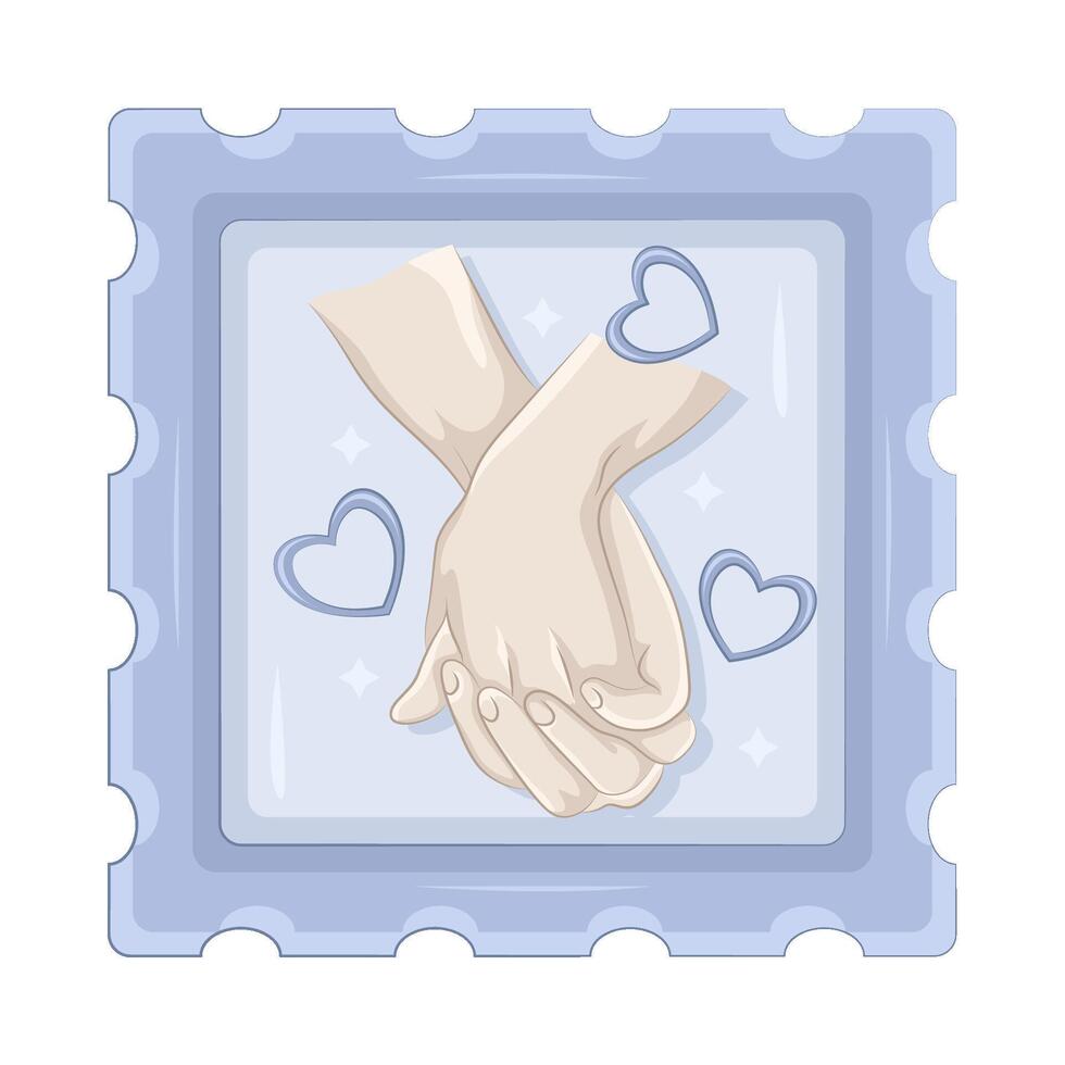 Illustration of holding hands vector