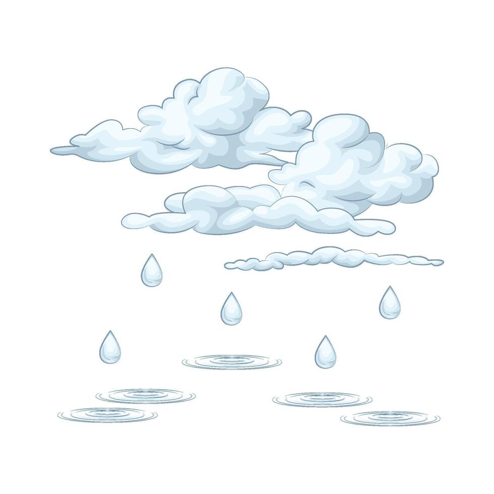 Illustration of rain vector