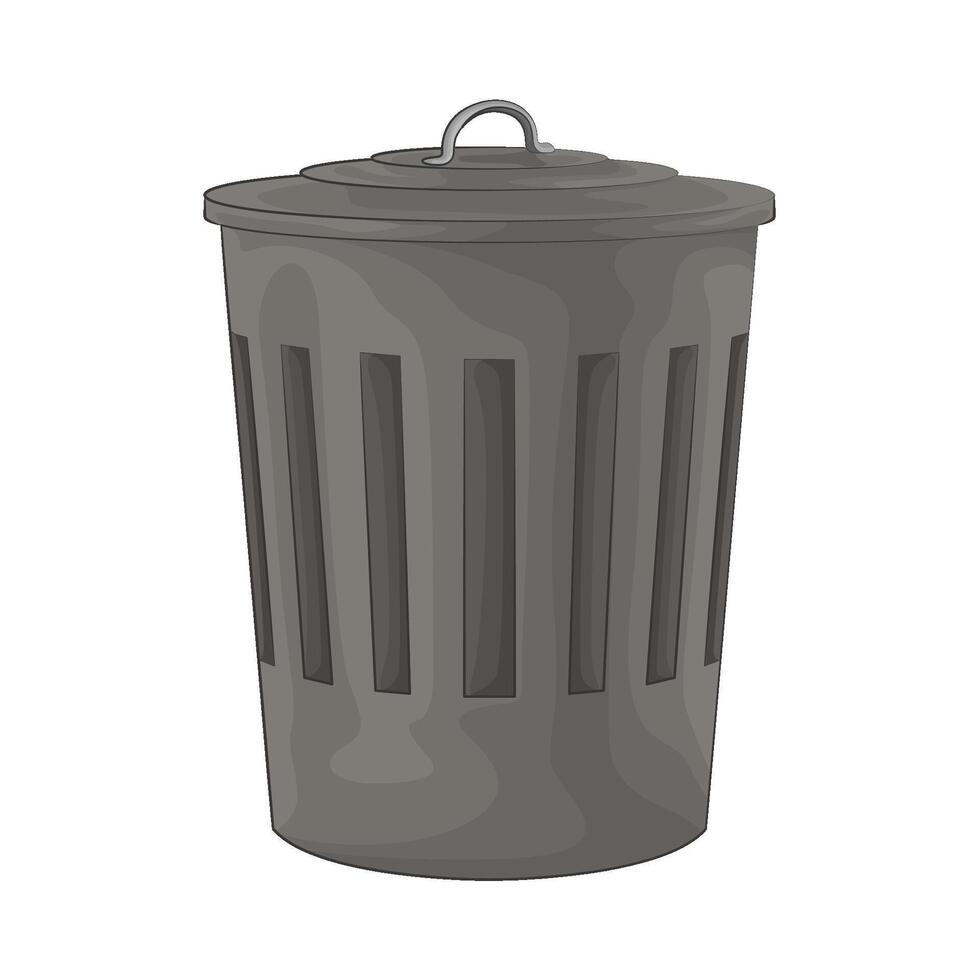 Illustration of trash bin vector