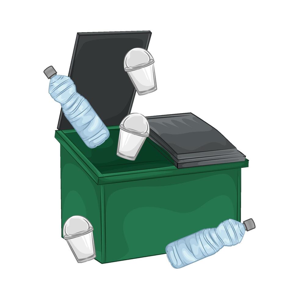 Illustration of trash container vector