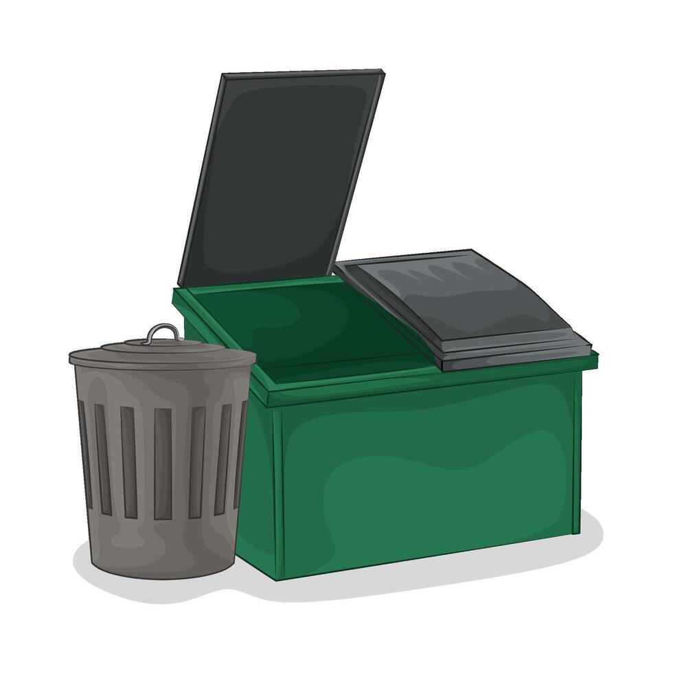 Illustration of trash container vector