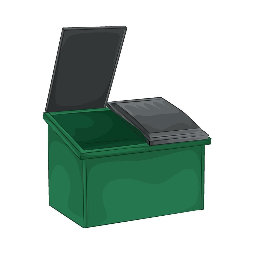 Illustration of trash container vector