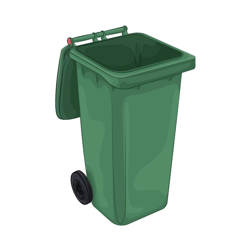 Illustration of trash bin vector