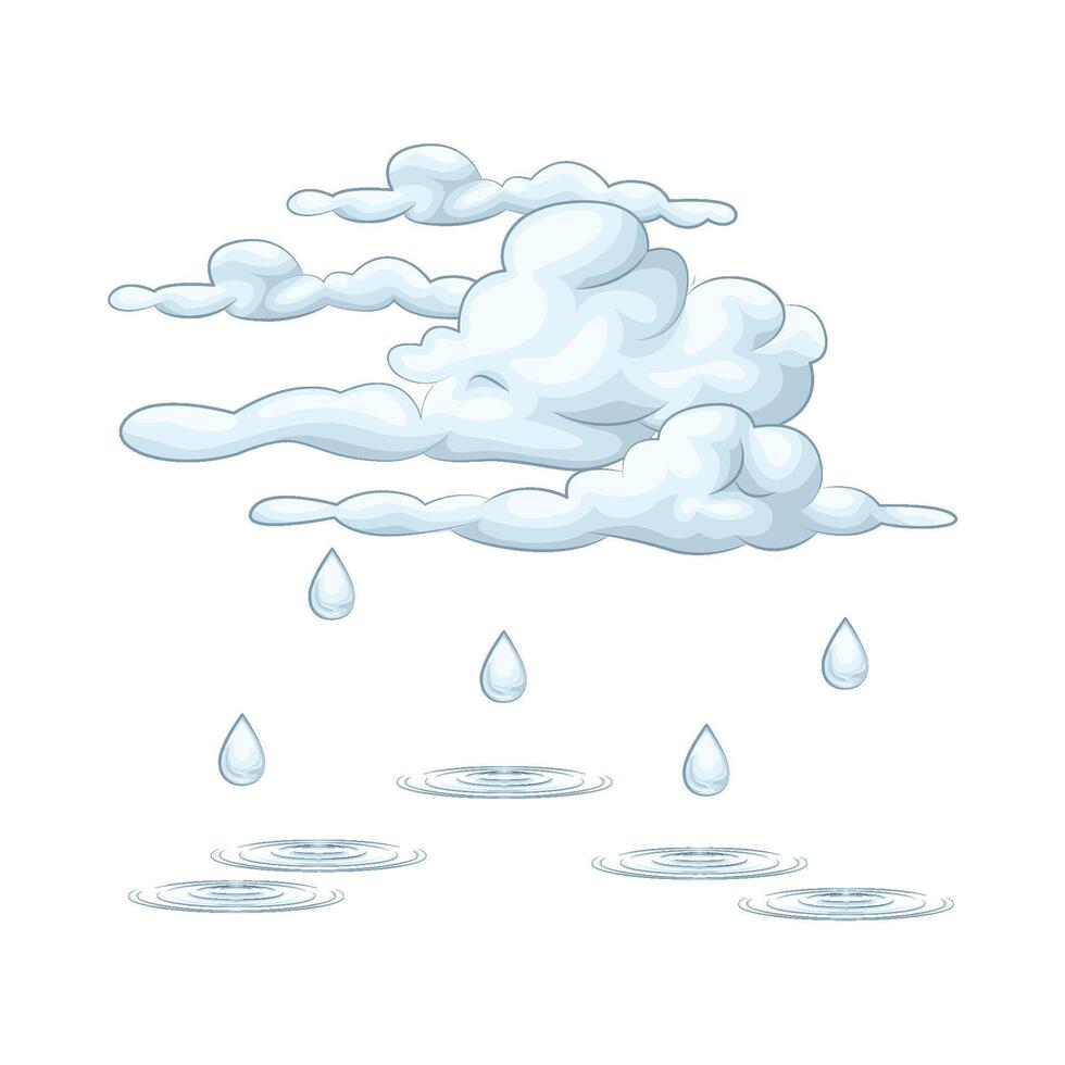 Illustration of rain vector