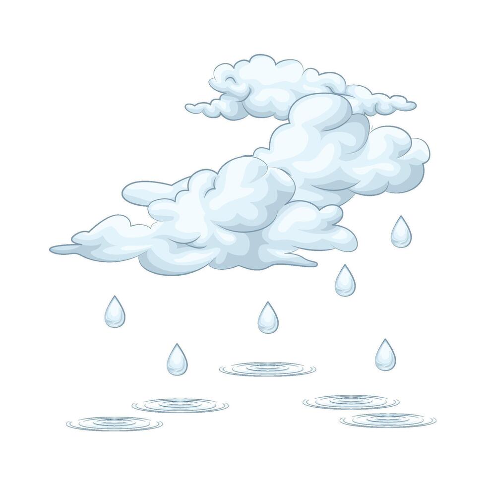 Illustration of rain vector