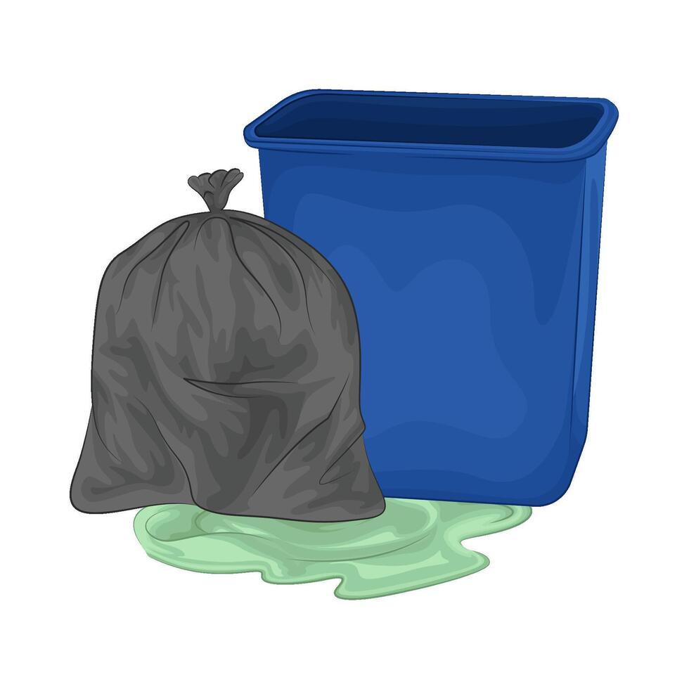 Illustration of trash bin vector