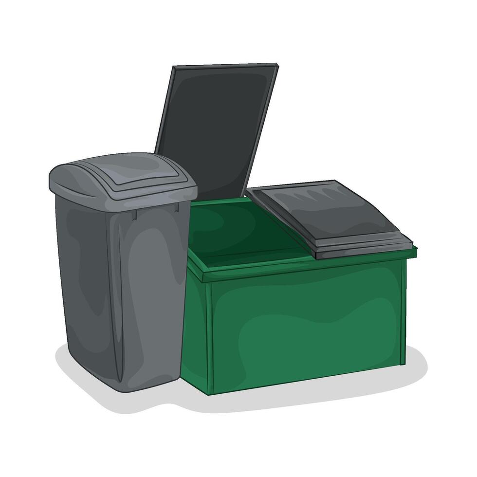 Illustration of trash container vector