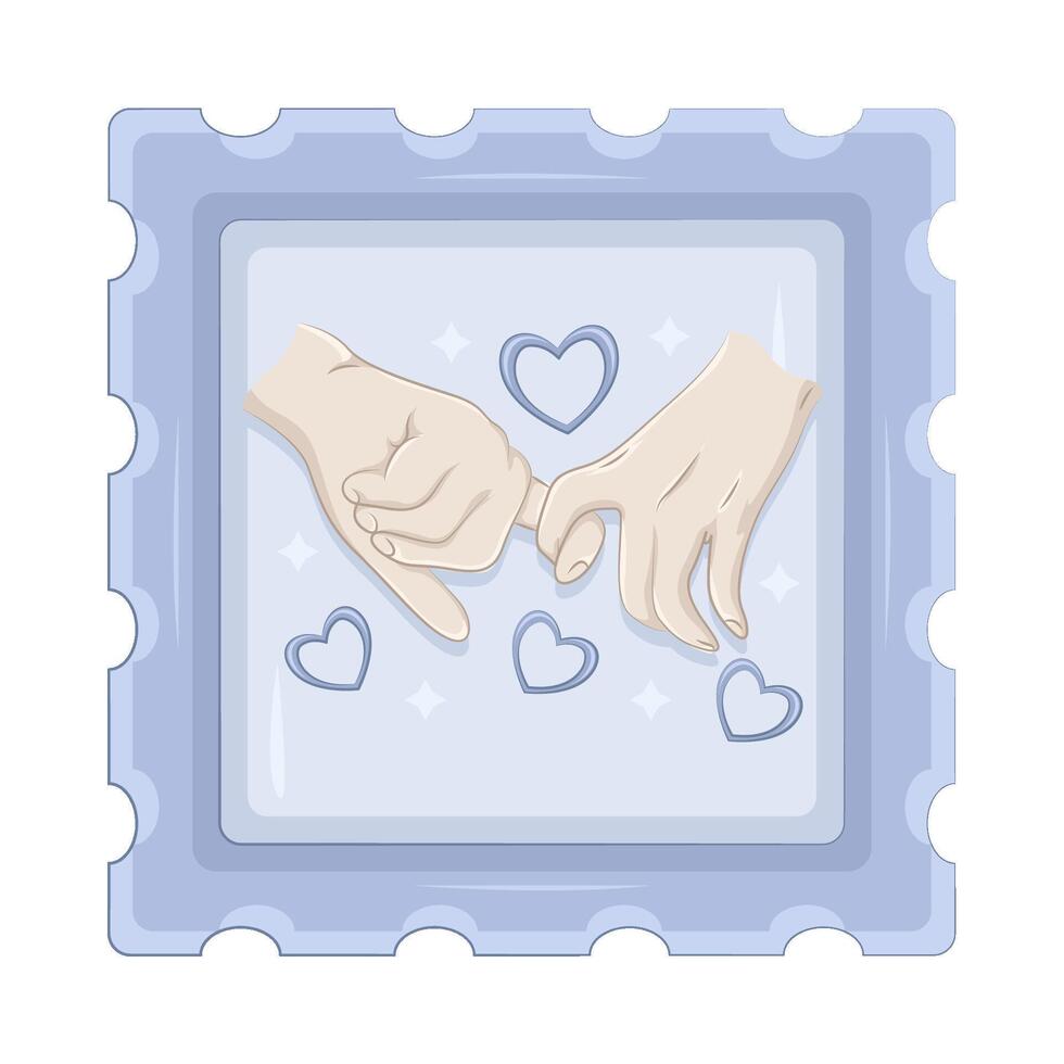 Illustration of holding hands vector