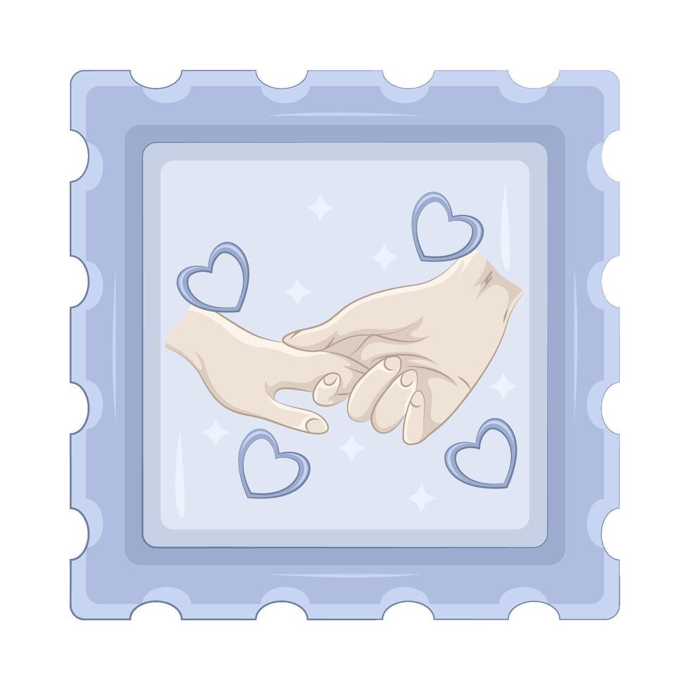 Illustration of holding hands vector