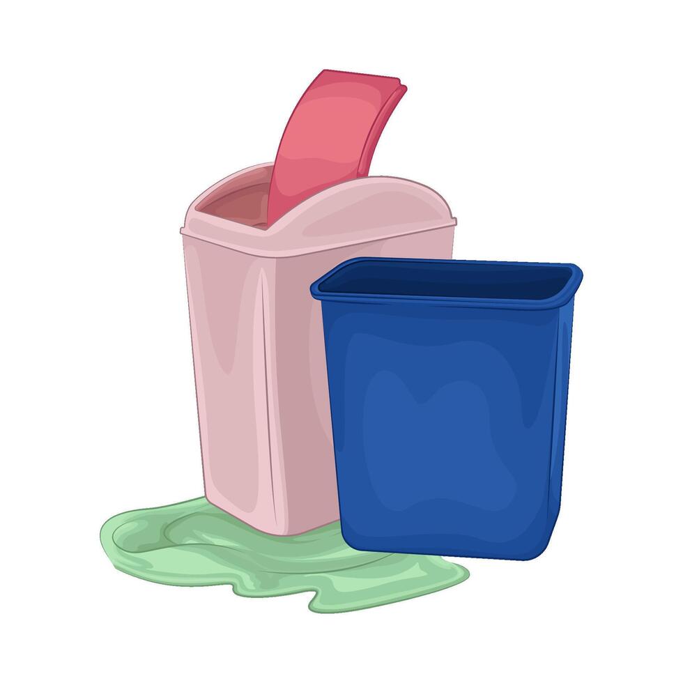 Illustration of trash bin vector
