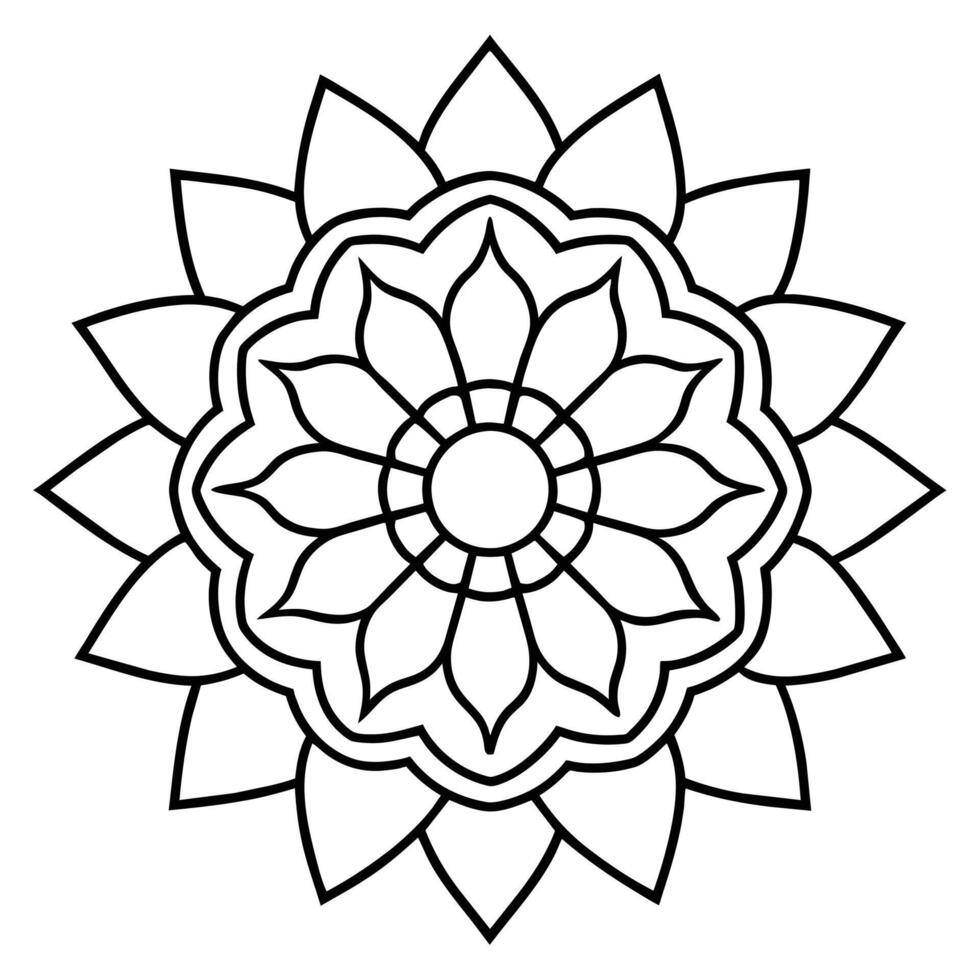 Mind Relaxing Coloring Page Mandala For Adults Coloring Page Mandala For Adults Coloring Mandala vector