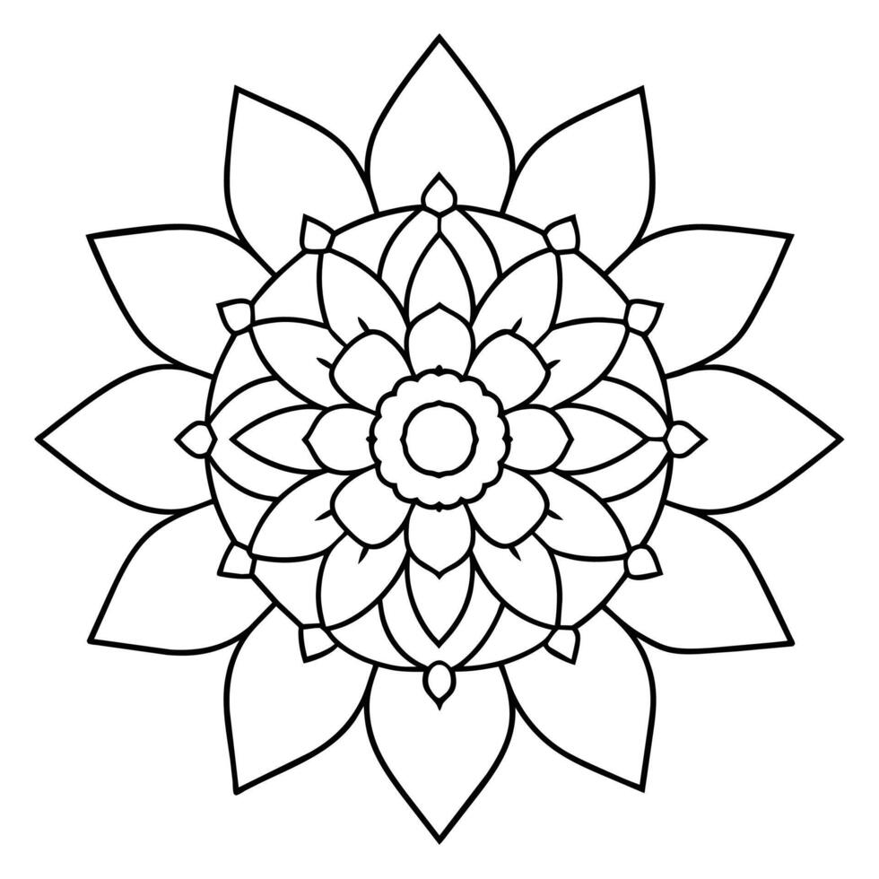 mente relajante colorante página mandala para adultos colorante página mandala para adultos colorante mandala vector