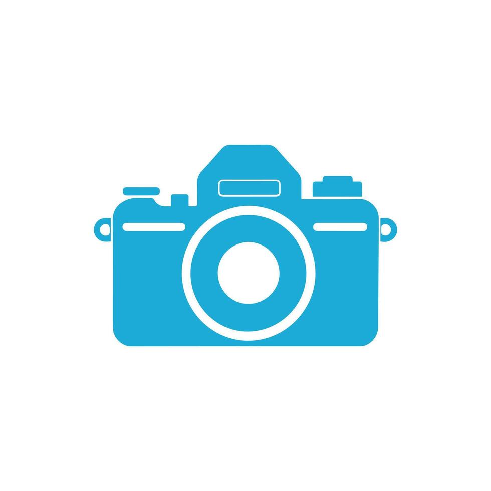 Camera icons set, blue and pink version, isolated on white background. vector