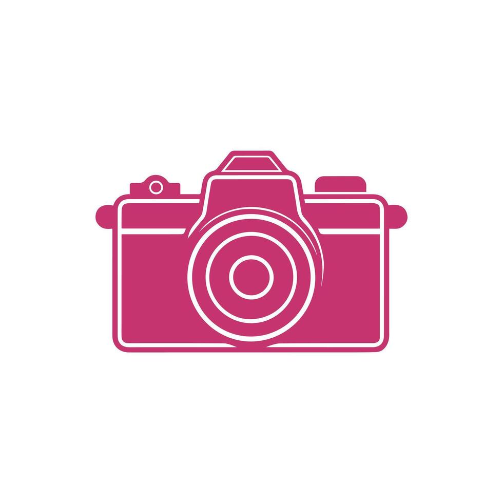 cámara íconos colocar, azul y rosado versión, aislado en blanco antecedentes. vector