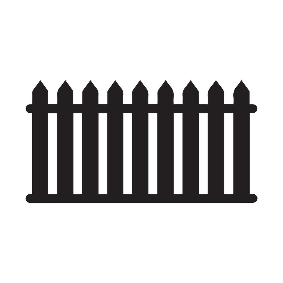 Fence icon set. Simple for web design isolated on white background. vector