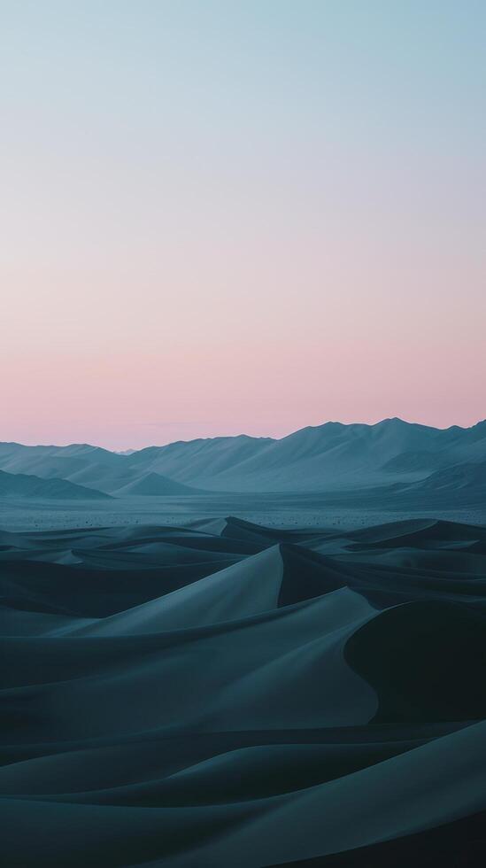 Tranquil Desert Dunes at Twilight photo