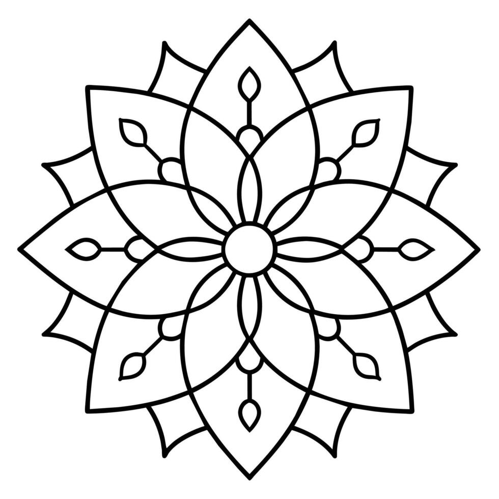 Mind Relaxing Coloring Page Mandala For Adults Coloring Page Mandala For Adults Coloring Mandala vector