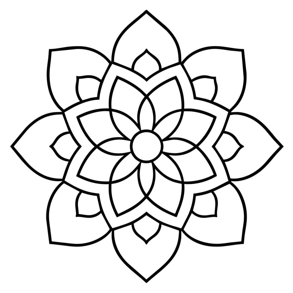 mente relajante colorante página mandala para adultos colorante página mandala para adultos colorante mandala vector