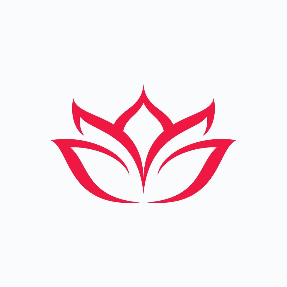 belleza loto flores logo modelo icono vector