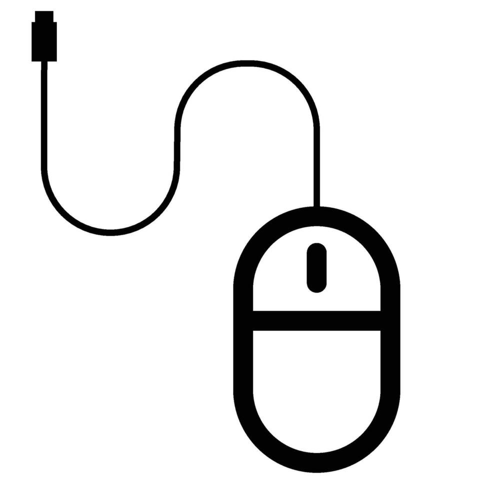 Mouse wire Icon vector