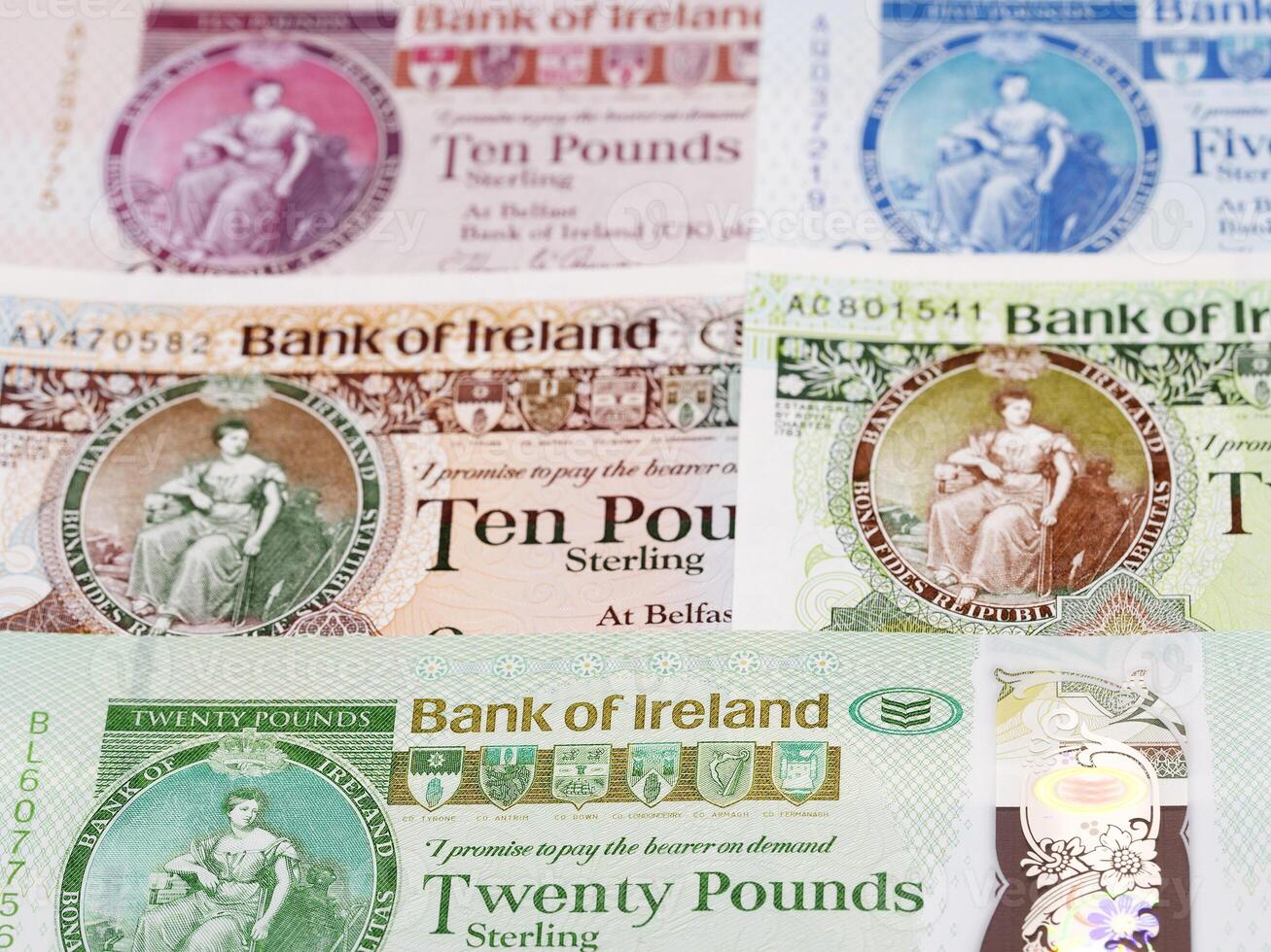 Banknotes of Northern Ireland a business background photo