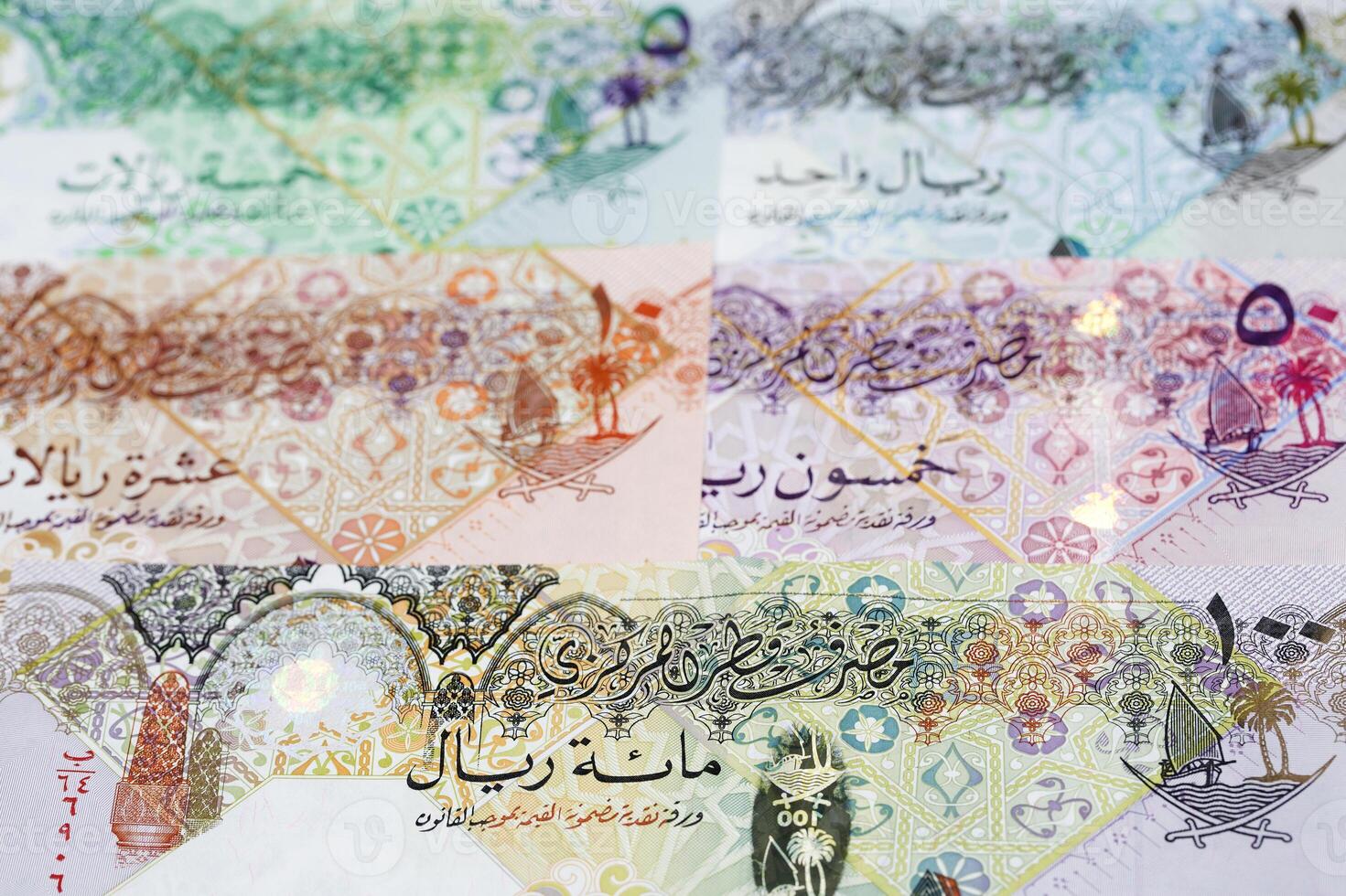 Qatari riyal a business background photo