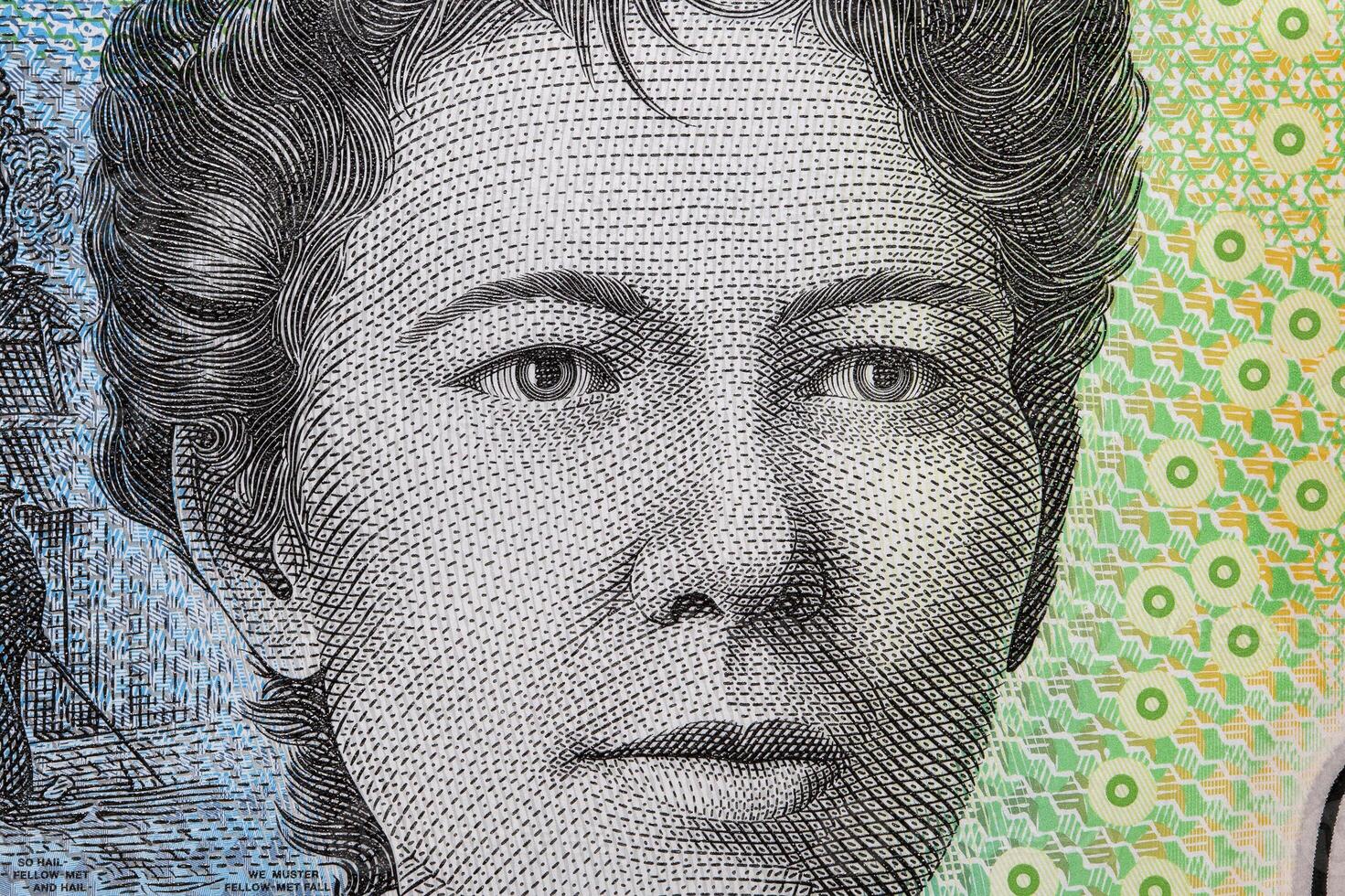 Mary Gilmore a closeup portrait from Australian money photo