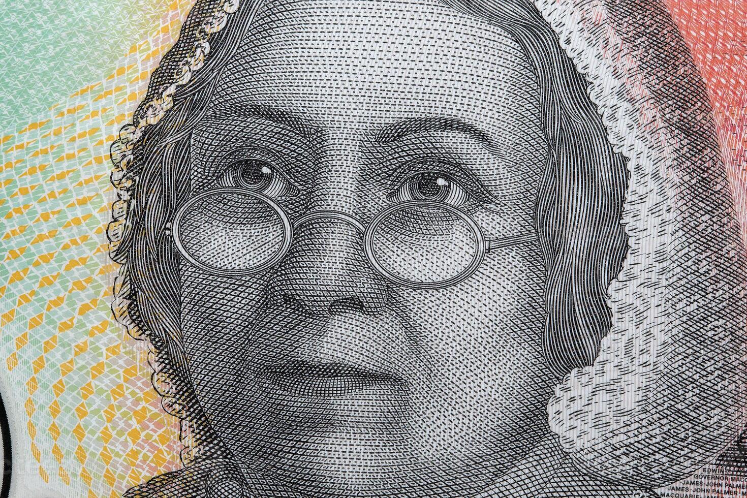Mary Reibey a closeup portrait from Australian money photo