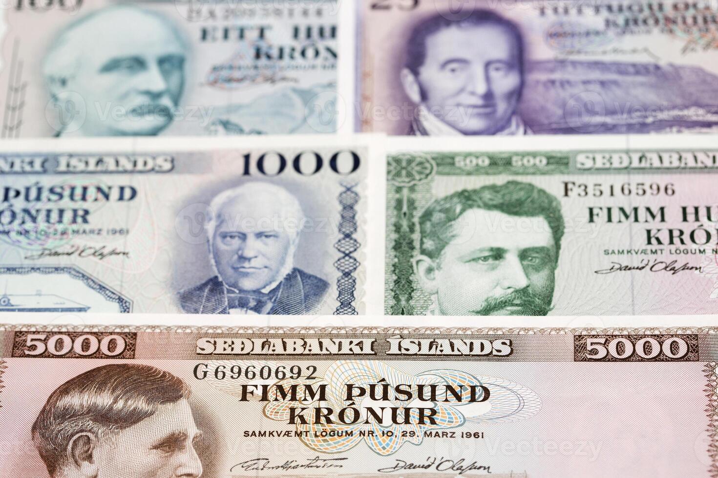 Icelandic krona a business background photo